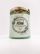 Load image into Gallery viewer, Happy 10th Anniversary Candle