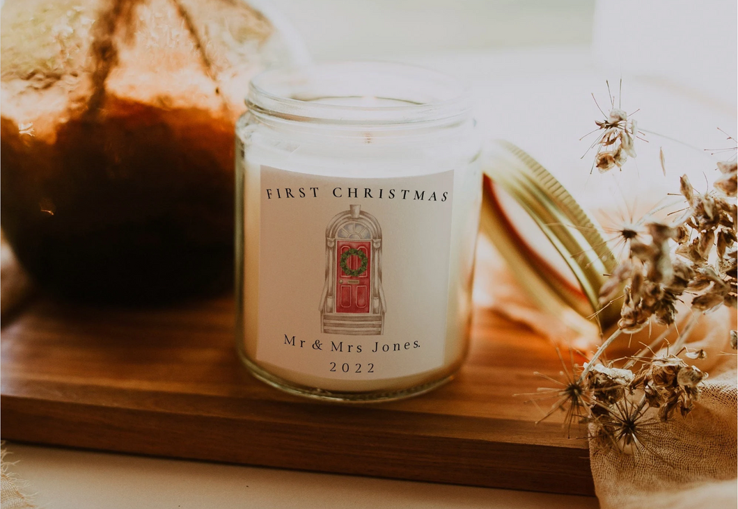 First Christmas Married Candle