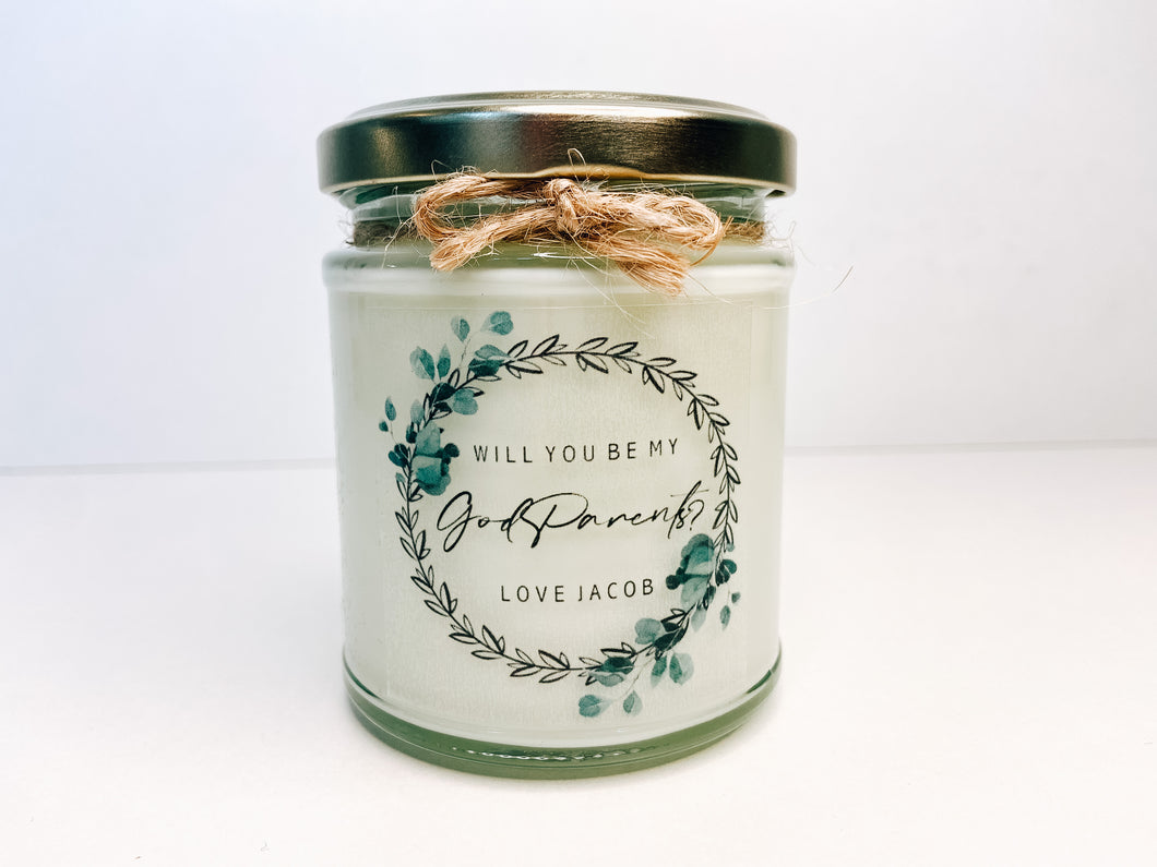 Will You Be My Godparents? Candle