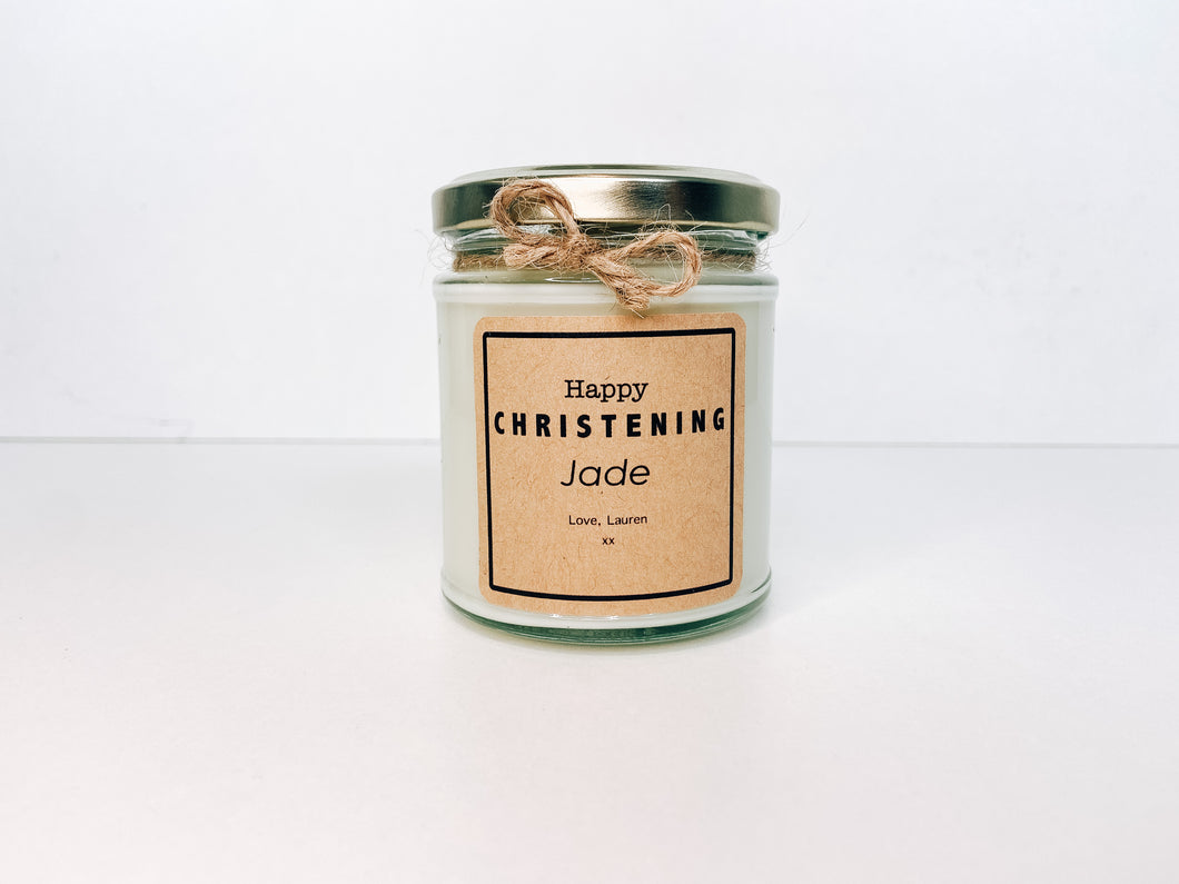 Happy Christening Candle